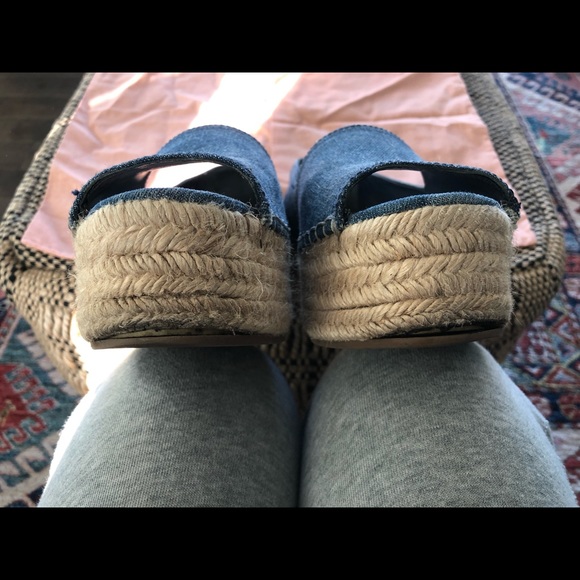 Miu Miu Denim platform wedges, size 38.5. - Picture 3 of 5